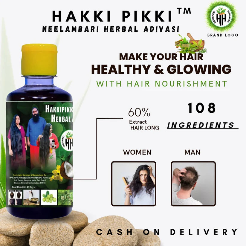 HAKKI PIKKI HERBAL HAIR OIL 500 ml and 1000 ml